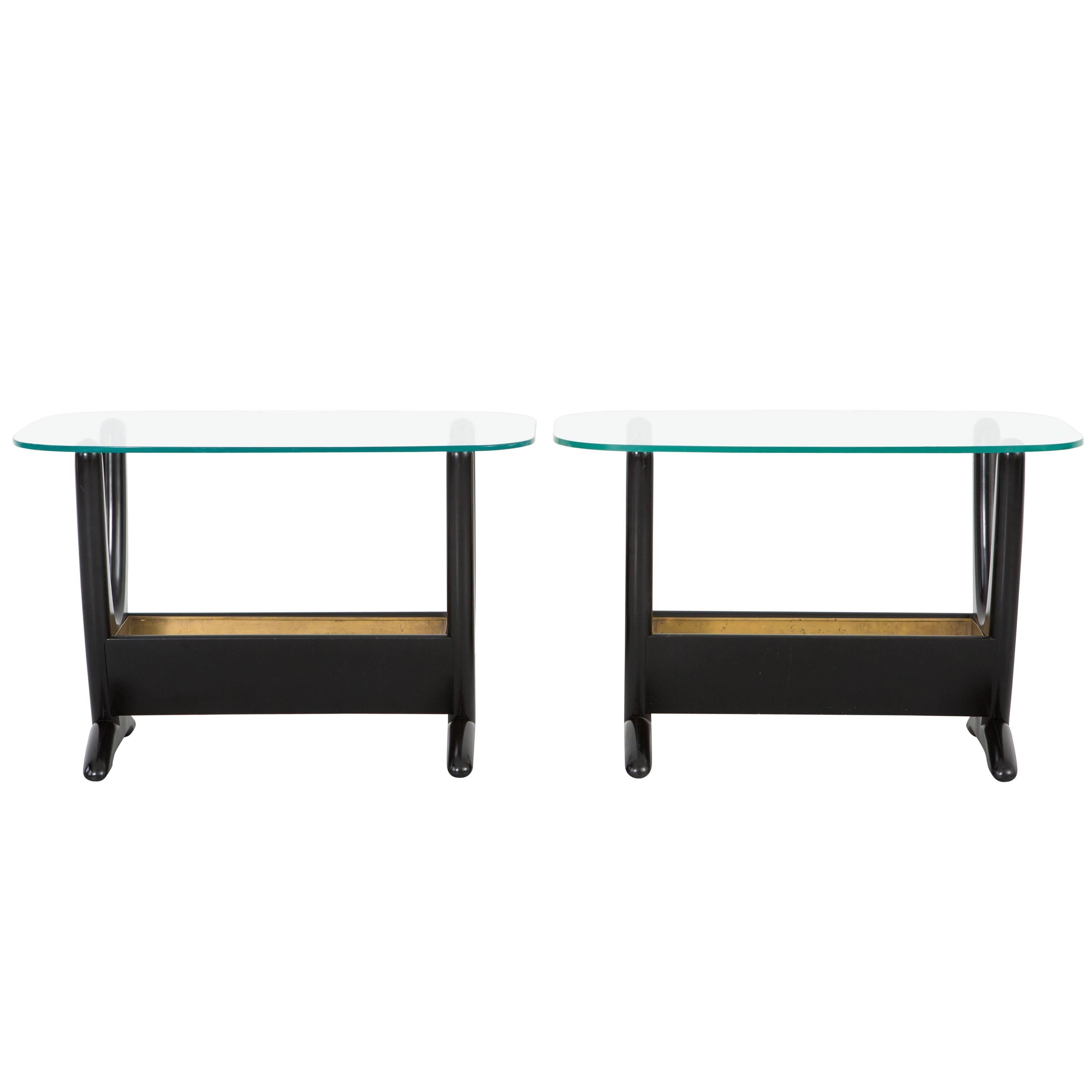 Pair of C.E. Waltman for Tonk Manufacturing Company Side Tables For Sale