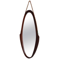 Italian Teak and Rope Mirror