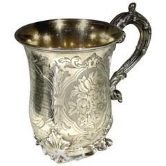 A Very Fine 19th Century Sterling Silver Mug, Hallmarked London 1854