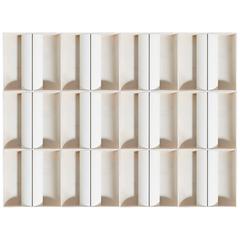 Architectural Set of 12 White Metal Wall-Lights, Ceiling-Lights, France, 1970s 6