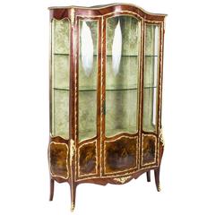 Antique 19th Century French Large Vernis Martin Display Cabinet