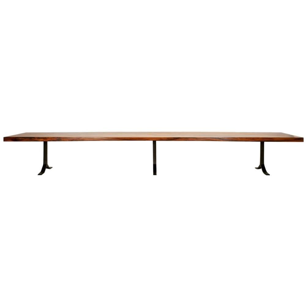 16-seat Dining Table, Reclaimed Hardwood, by P.Tendercool For Sale