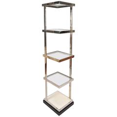 1980s US Chrome Column Display Unit