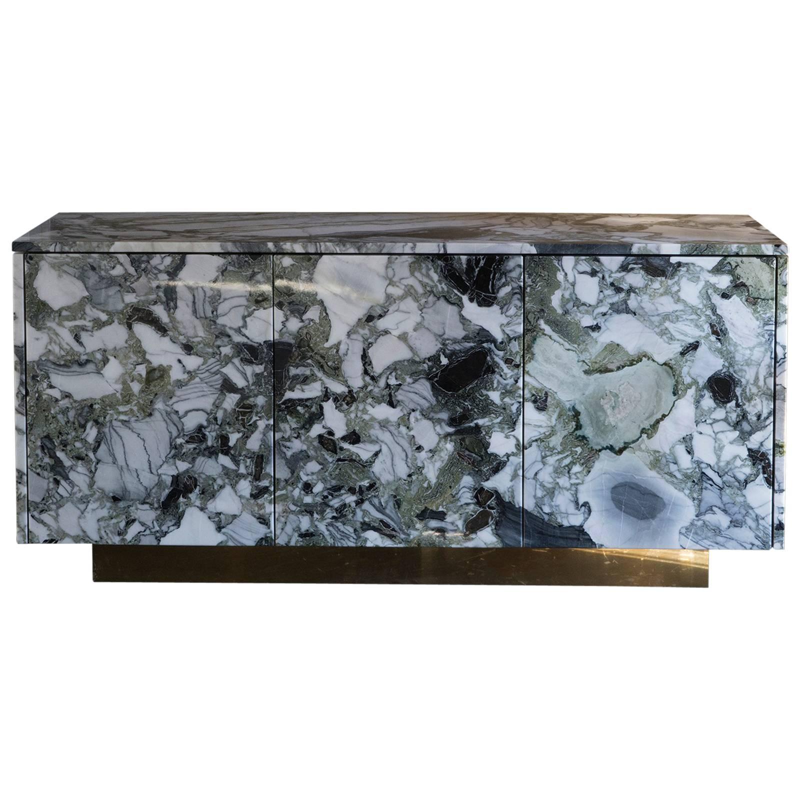 Flair Edition One of a Kind Ice Connect Marble Sideboard at 1stDibs