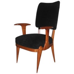 Presidential Armchair Cherry 1950s Italian Design Melchiorre Bega Style