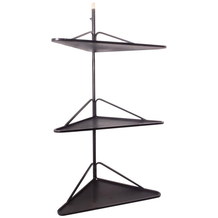 Angle Shelf in Mathieu Mategot Legendary Perforated Metal Named