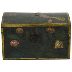 19th Century French Folk Art Weddingbox with a Bird from Normandy 8