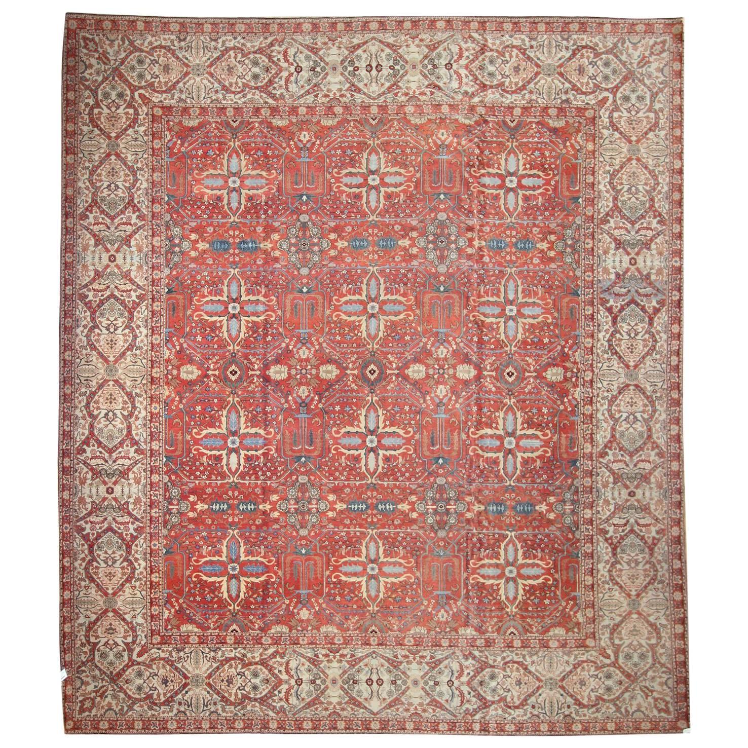 Modern Turkish Rug in the Style of Mohtasham Kashan For Sale