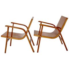Mid-Century Modern Wooden Roland Rainer Lounge Chairs, 1952, Vienna 3
