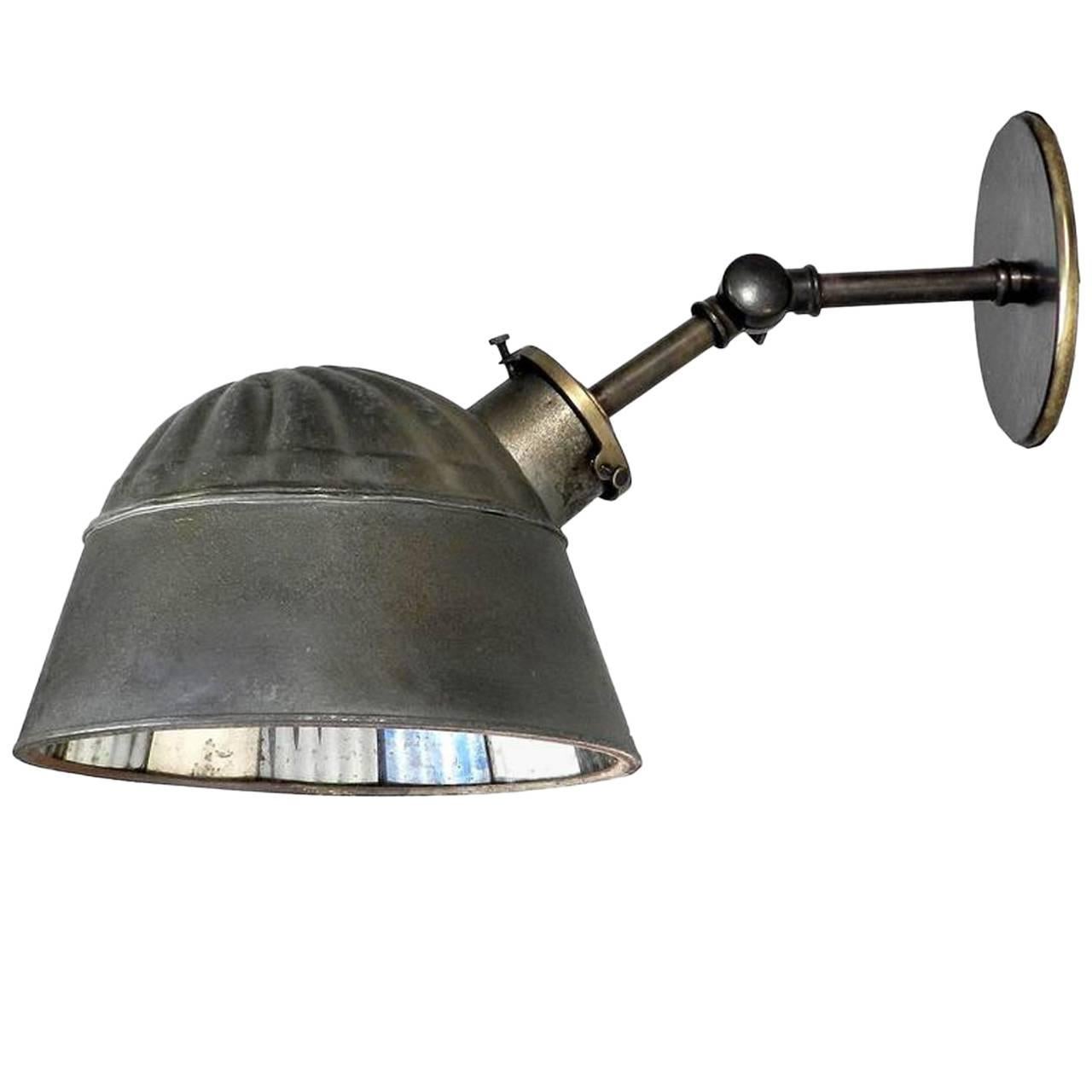 Collection of Mirrored Wheeler Tin Shade Sconces