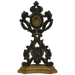 Italian 18th Century Carved and Silvered Baroque Reliquary