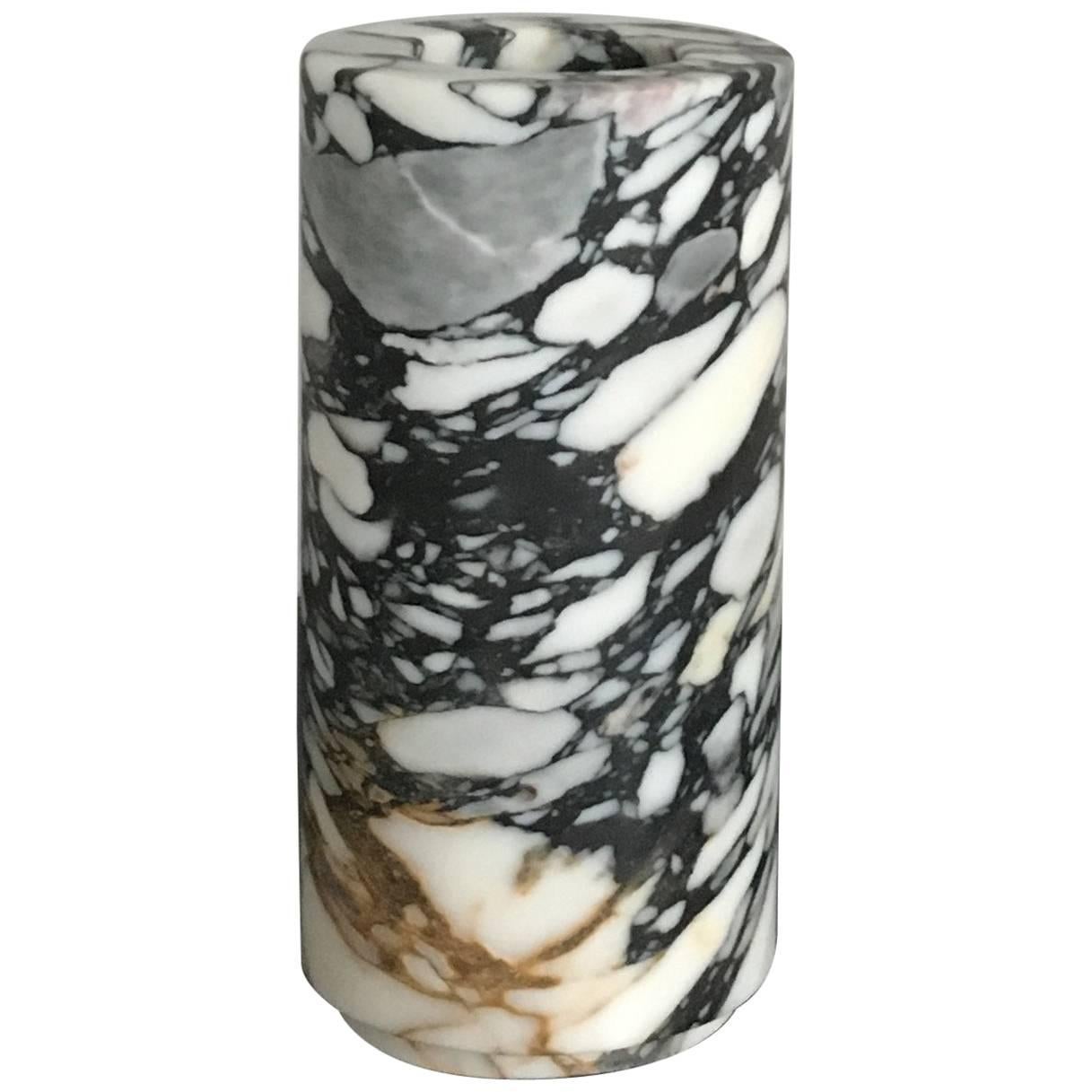 Unique Cylindrical Marble Vase from Michaël Verheyden