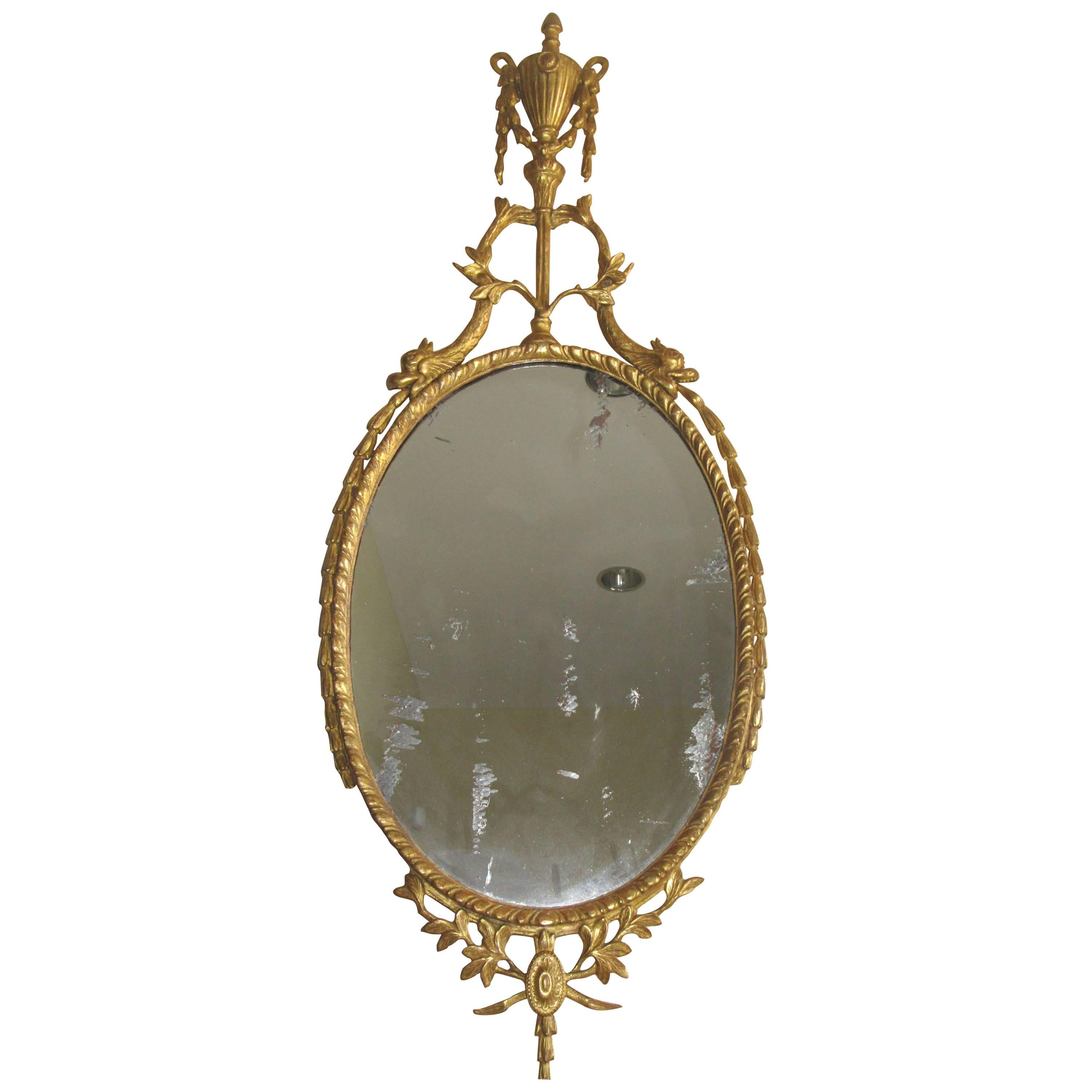 19th Century English Giltwood Wall Mirror For Sale