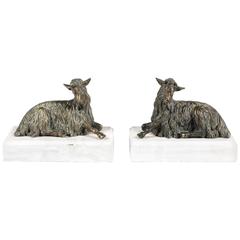 Pair of Early 19th Century French Bronze Goat Figures 2