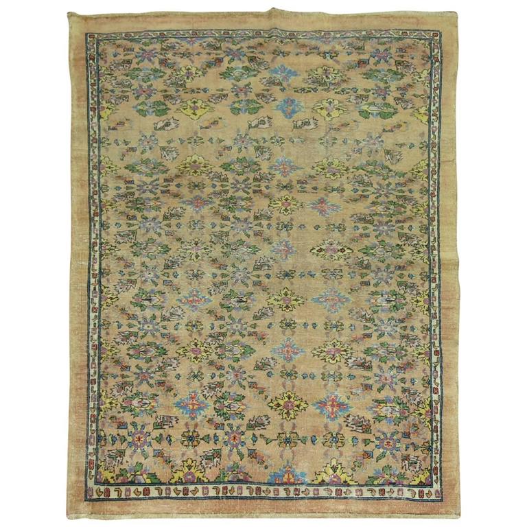 Vintage Persian Mahal Square Rug For Sale at 1stdibs