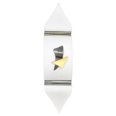 Sculptural Italian Brass and Perspex Wall Light, 1950s 3