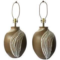 Mid-Century Modern Lava Glazed Lamps 4