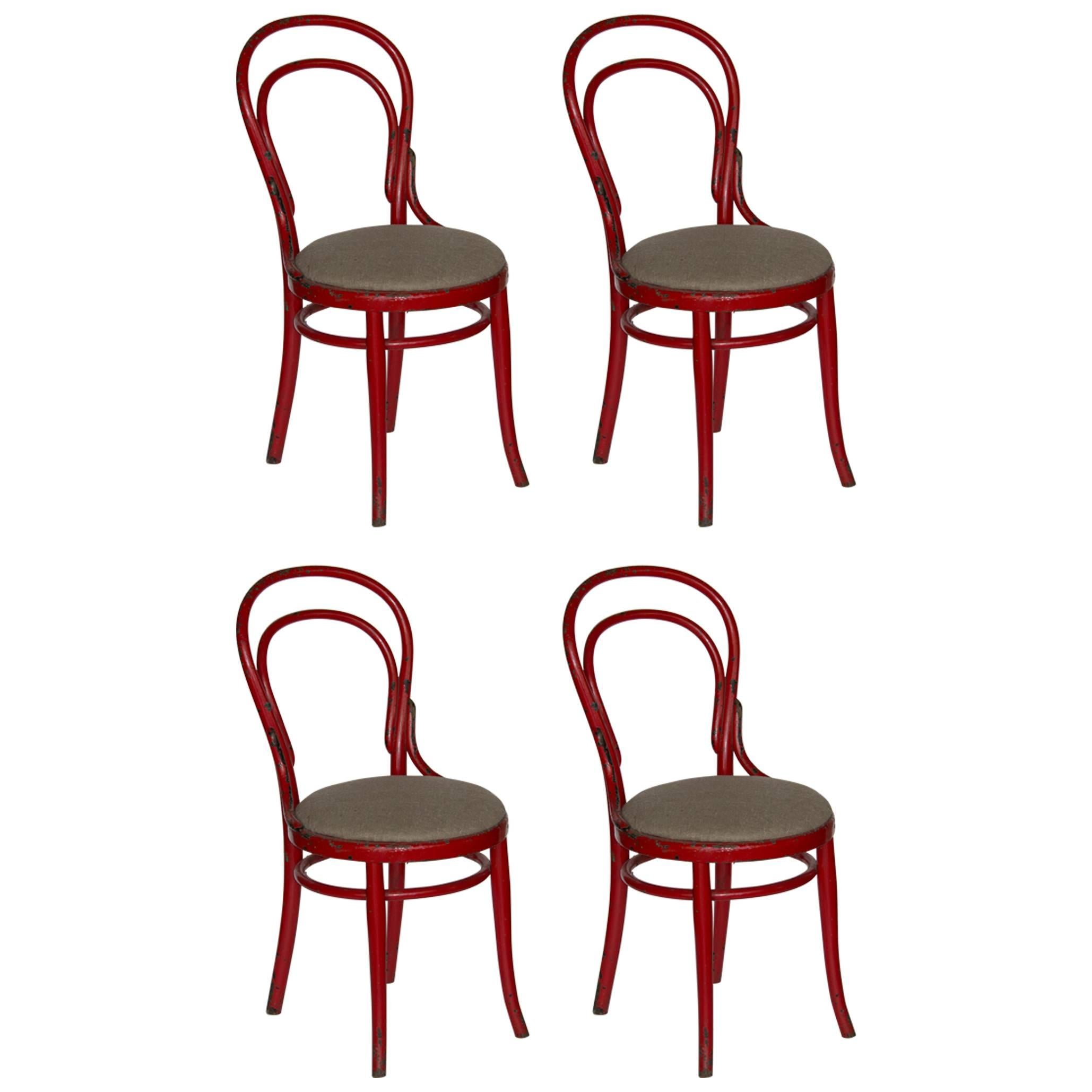 Set of Four Thonet Bentwood Cafe Chairs