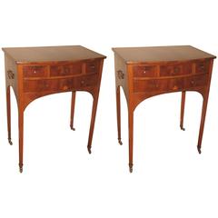 Pair of 19th Century Flame Mahogany End/Bedside Tables
