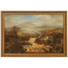 Antique English Landscape Oil Painting