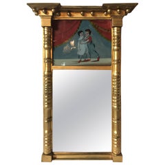 19th Century Federal Guild Gold Framed Wall Mirror
