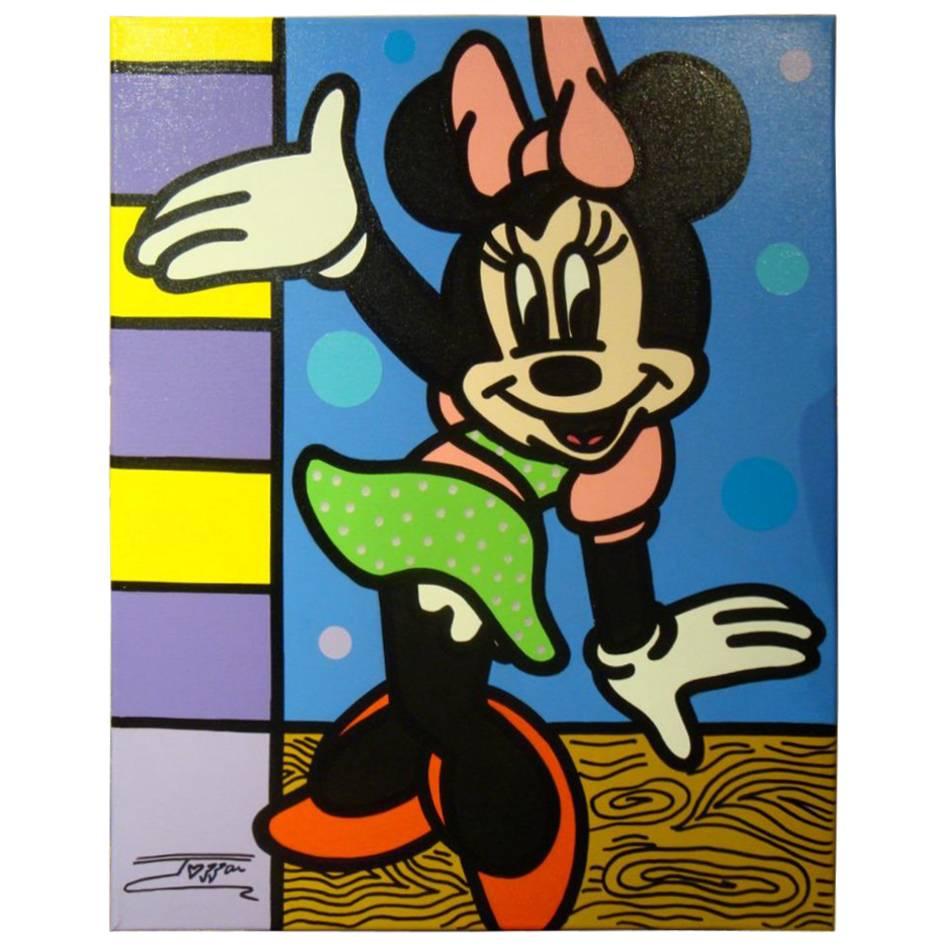 Beautiful Jozza Original Minnie Mouse Painting For Sale