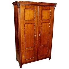 Diminutive 19th Century French Fruitwood Armoire