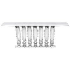 Table Cactus rectangulaire en cristal Lalique