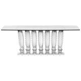 Lalique Rectangular Crystal Cactus Table