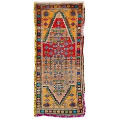 Tapis persan Malayer vintage vieilli en mauvais état