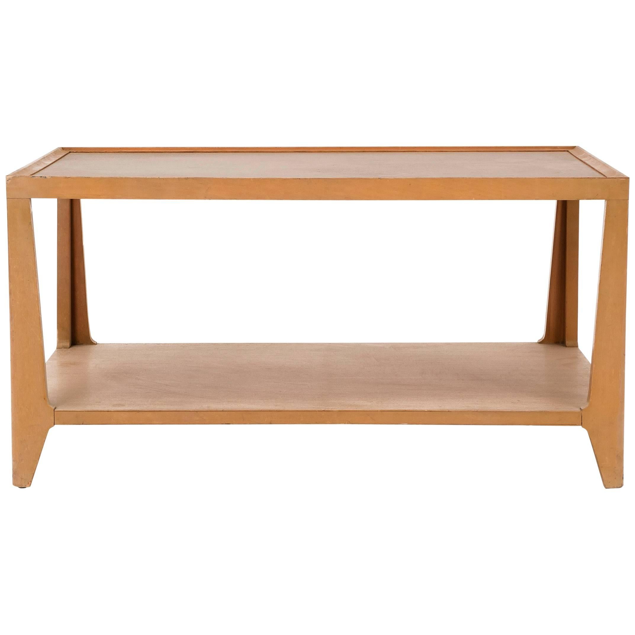 English Leather Top Coffee Table For Sale at 1stDibs