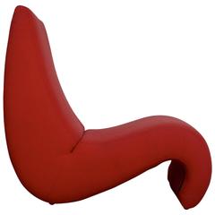Verner Panton Amoebe Red Lounge Chair by Vitra
