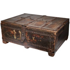 19th Century Rajasthani Wooden Document Box, circa 1800s