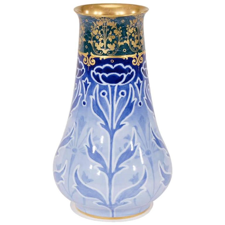 Doulton Burslem Art Nouveau Vase with Poppies For Sale at 1stdibs