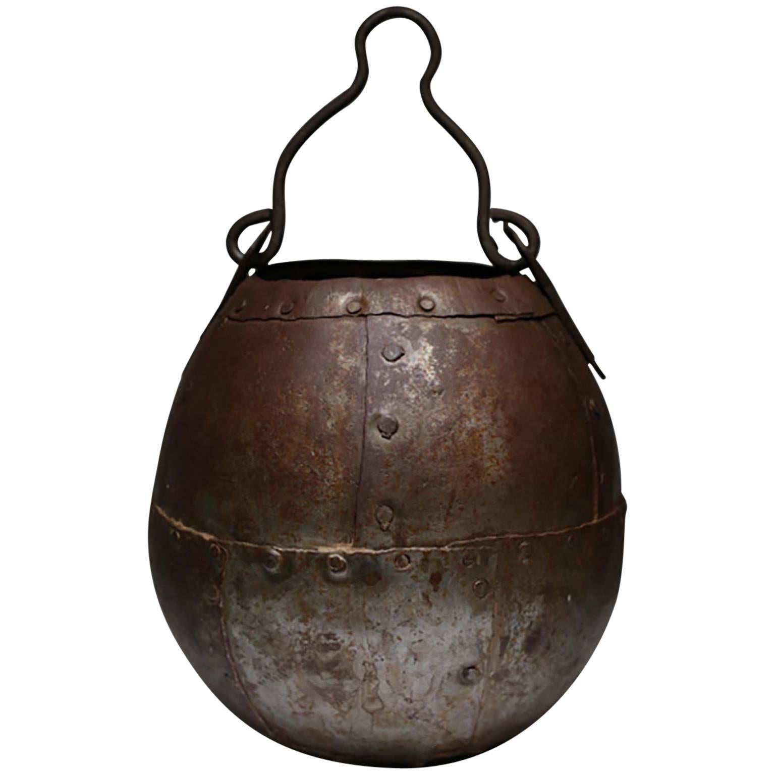 Late 19th-Early 20th Century Riveted Metal Bucket