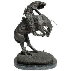 Frederic Remington "Rattlesnake" Bronze Sculpture 2
