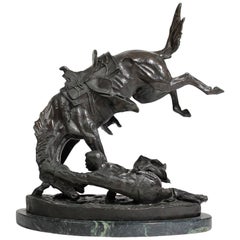 Frederic Remington "Le méchant poney" Sculpture en bronze