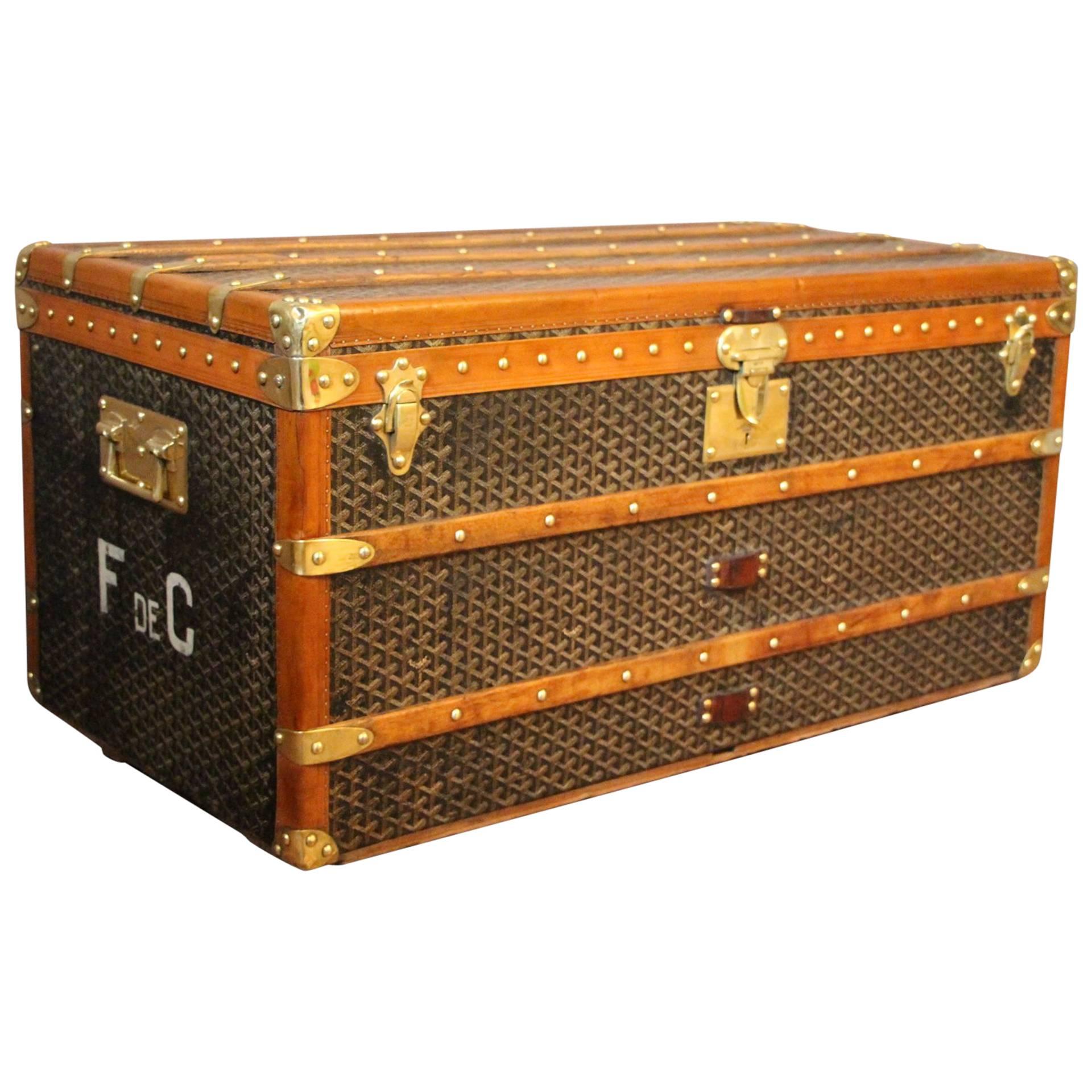 1930s Goyard Steamer Trunk