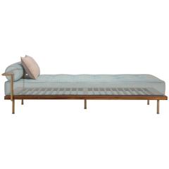 Sigmund Daybed, Reclaimed Teak and Brass Frame, by P. Tendercool 7
