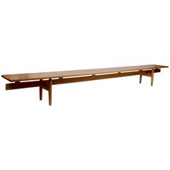 Bench "Long Banc," Ib Kofod-Larsen Attributed, Denmark, 1960s 5