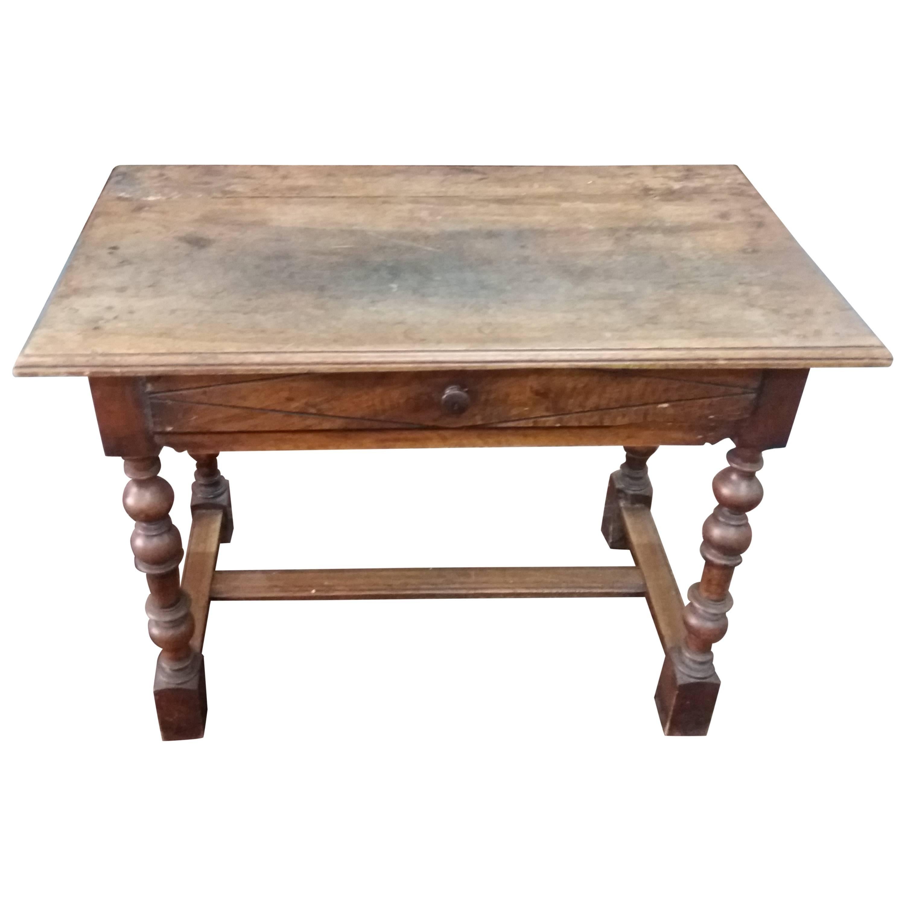 18th Century Louis XIV Walnut Wood French Desk, 1790s For Sale