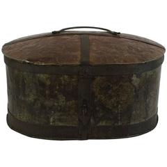 Rare 18th Century Swedish Riveted Iron Travel Box