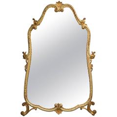 Antique Large Venetian Style Decorated Mirror