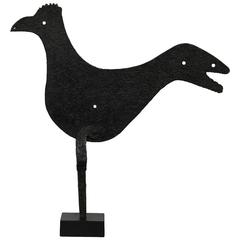 18th-19th Century, French Folk Art Hand-Forged Iron Rooster, Weathervane 1