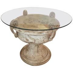 Large Elegant Carved Wood Italian Urn Table Base