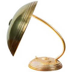 1930s German Brass Art Deco "Secretary" Helo Leuchten Desk Adjustable Lamp