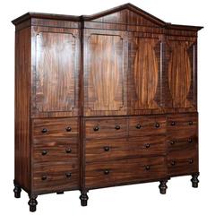 19th Century Antique English Georgian Style Mahogany Linen Press or Cabinet 2