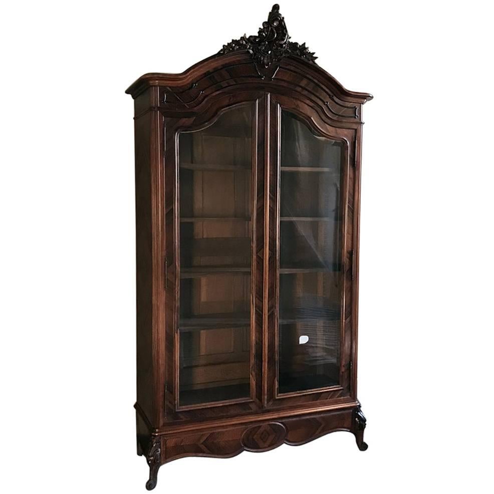 19th Century French Louis XV Rosewood Bookcase