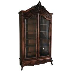 Antique 19th Century French Louis XV Rosewood Bookcase