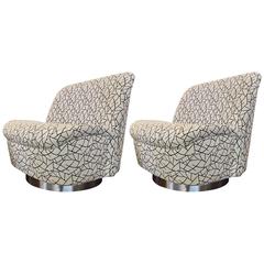 Pair of Milo Baughman Swivel Chairs